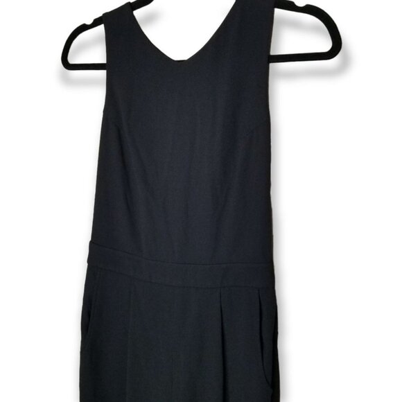 Babaton Black Seamus Open Back Jumpsuit Sleeveless Top Pants Bottom Pockets - Picture 2 of 10